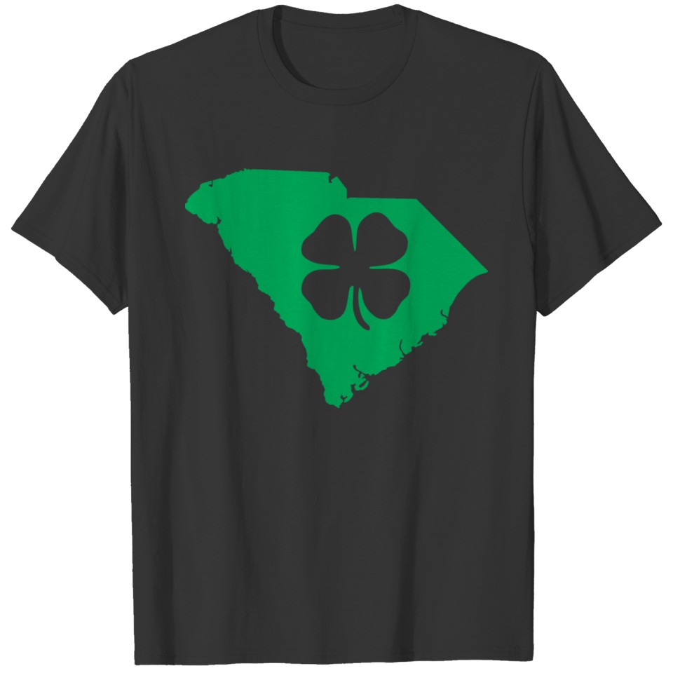 South Carolina Usa Saint Patricks Day Map T-shirt