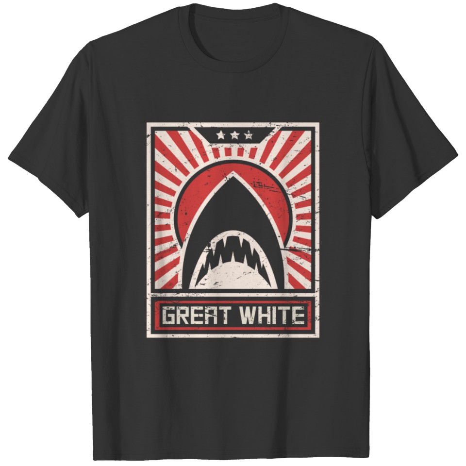 Vintage Propaganda Great White Shark T Shirts