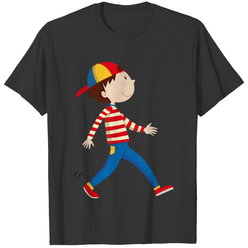 walking boy T Shirts