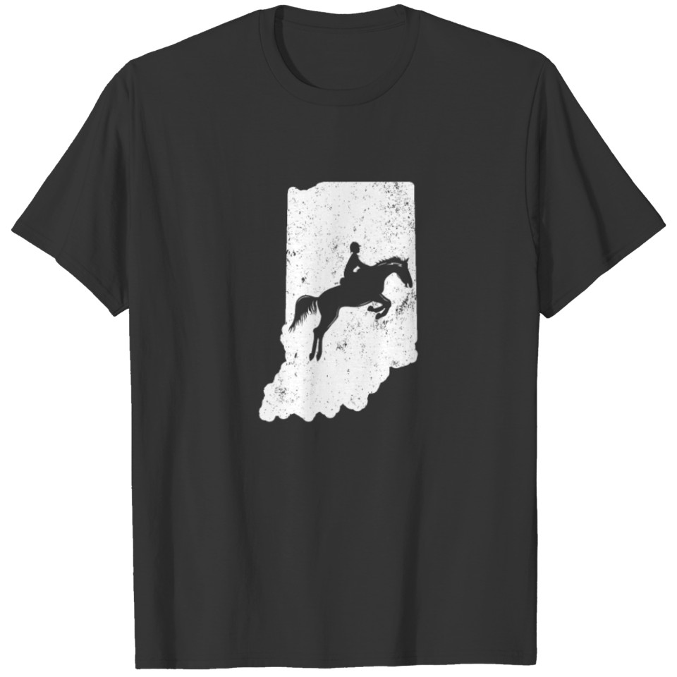 Indiana Horse Jumping Shirt Equestrian Gifts T-shirt