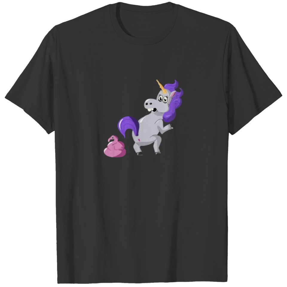 Flamingo Shit Happens Unicorn T-shirt