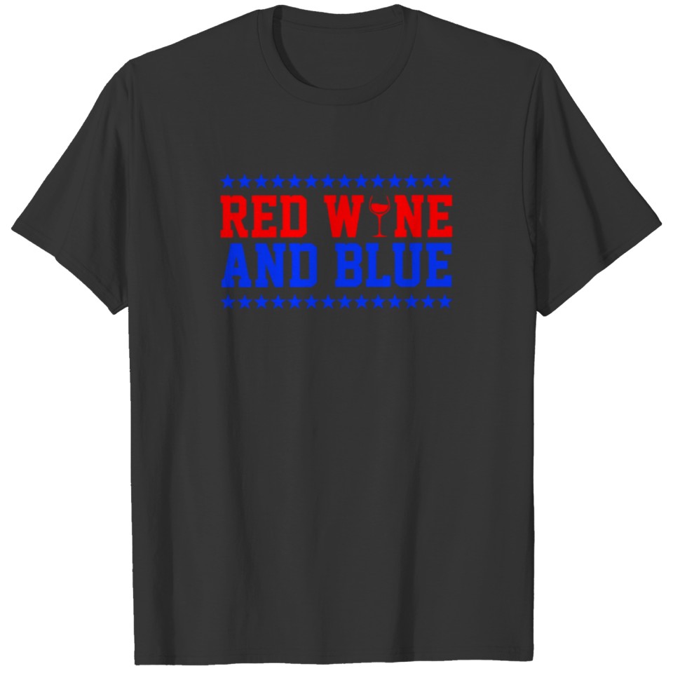 New Design Red Wine And Blue Best Seller T Shirts