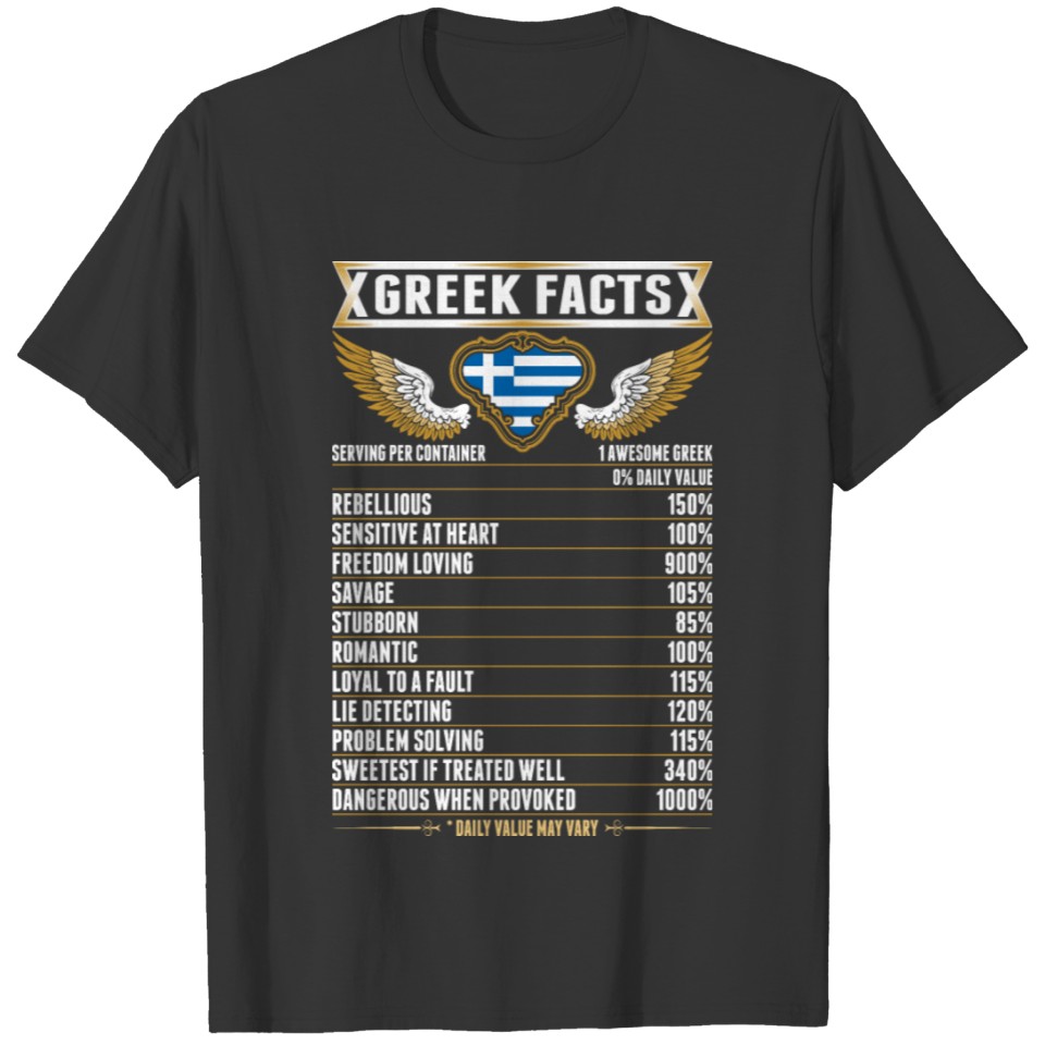 Greek Facts Tshirt T-shirt