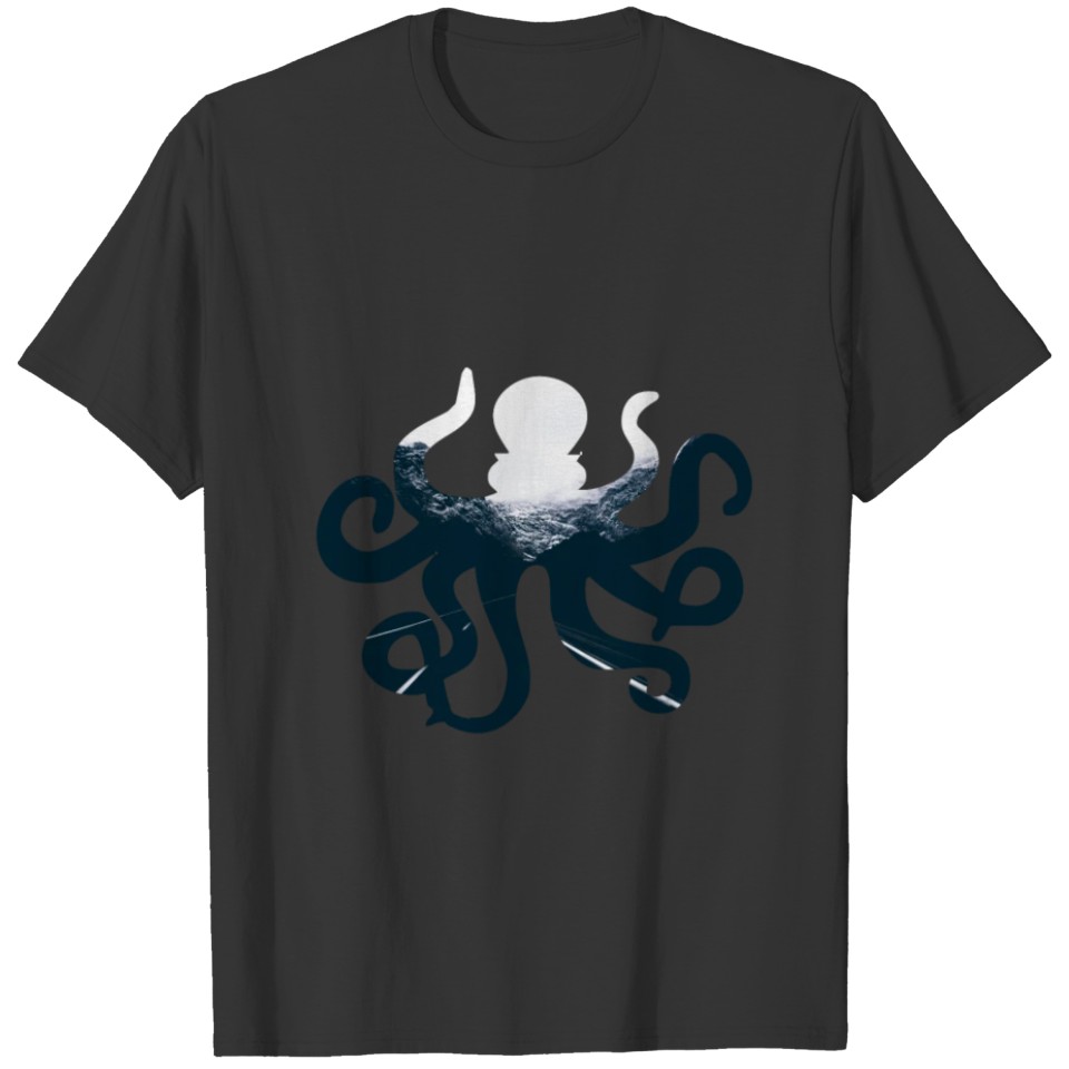 Octopus Double Exposure Water Style - Gift Idea T-shirt
