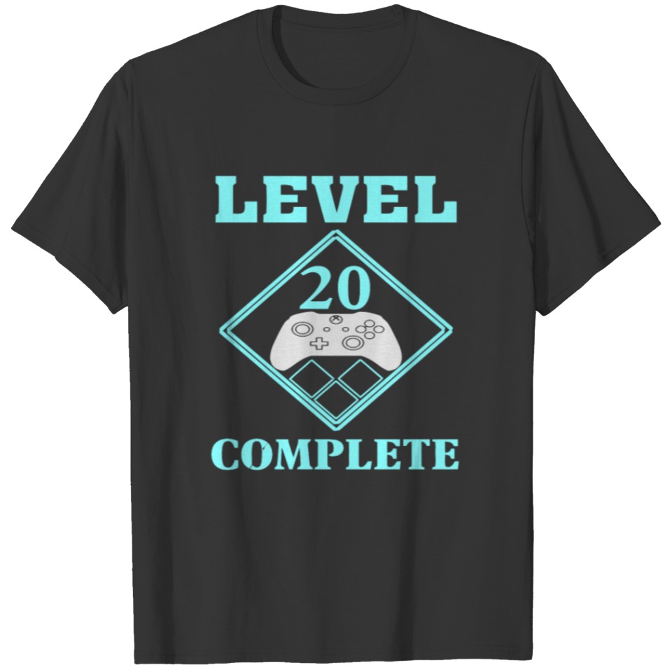 Level 20 Complete Gamer 20th Birthday T-shirt