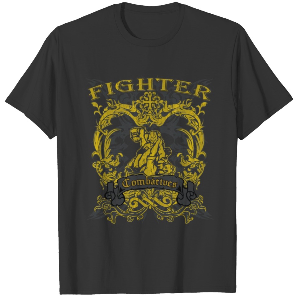 Combatives Fighter Distressed Design T-shirt