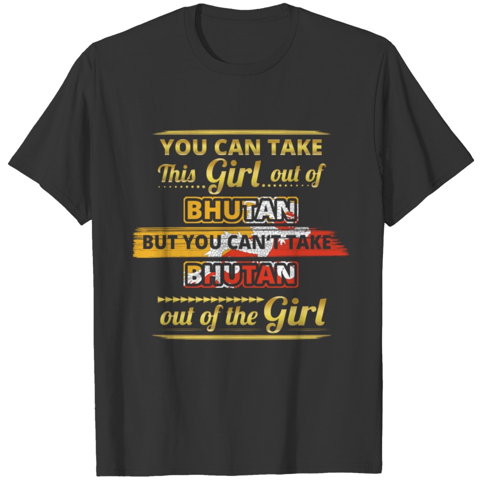 Geschenk aus liebe herkunft girl BHUTAN T-shirt