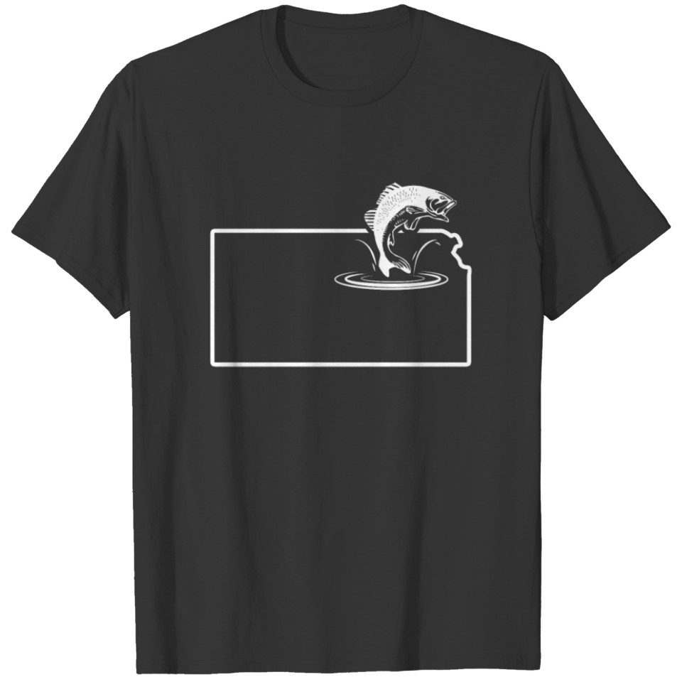 Black Bass Fishing Kansas Bass Fishing Stuff T-shirt