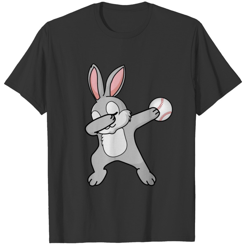Dabbing Bunny Shirt Baseball Easter Day T-shirt