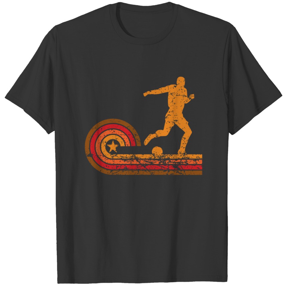 Retro Style Soccer Player Vintage T-shirt