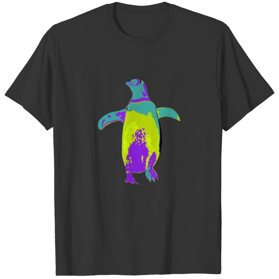 Dance Neon Dance Penguin Graphics T-shirt