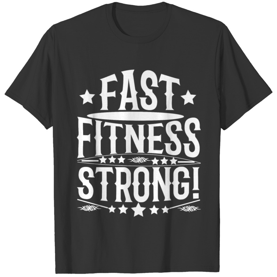 Fast Fitness Strong! cool T Shirts Men's black