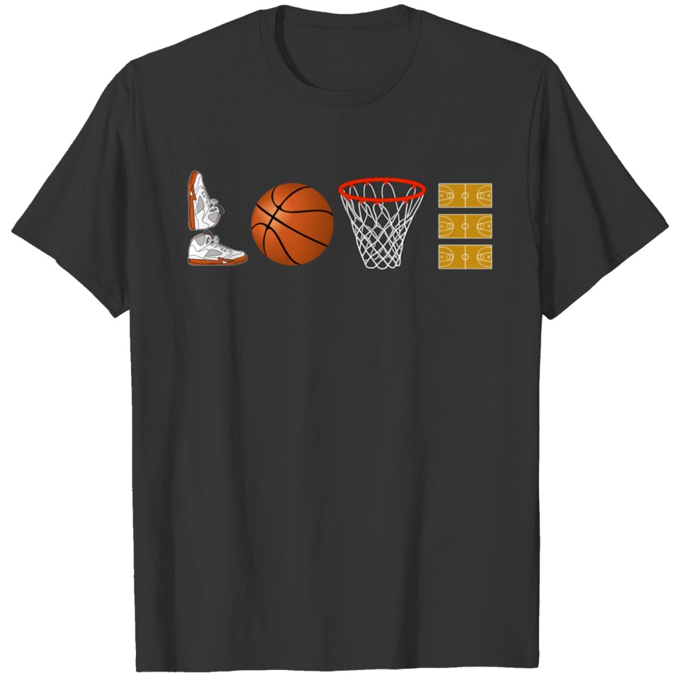 I LOVE Basketball Streetball Sport Slam-dunk 5 T-shirt