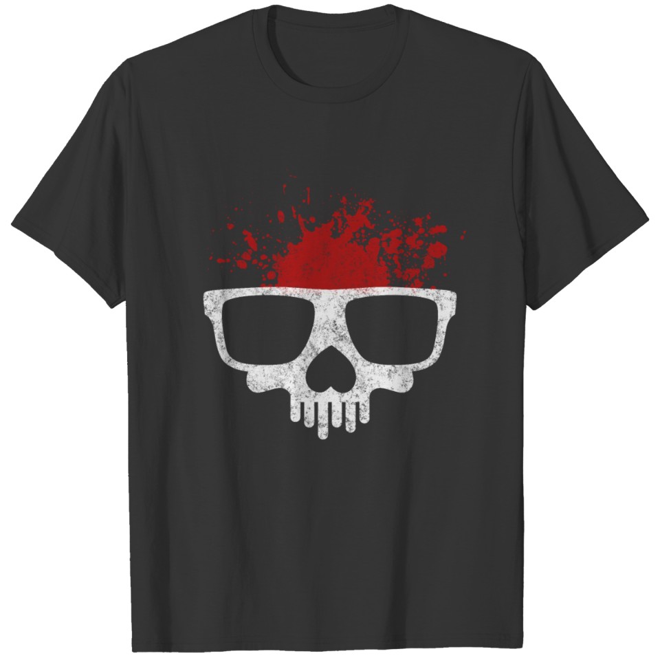 Nerdy skull for geeks T-shirt