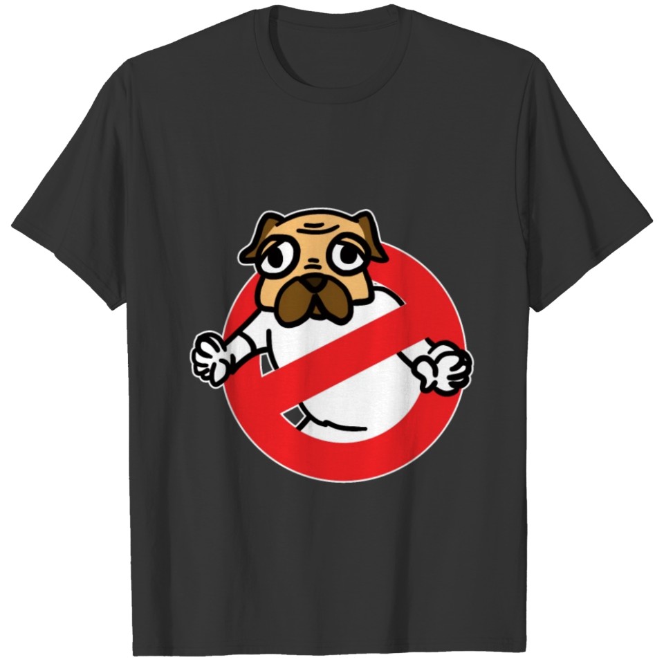 Pugbusters T-Shirt - Funny Ghost Pug Movie Parody T-shirt