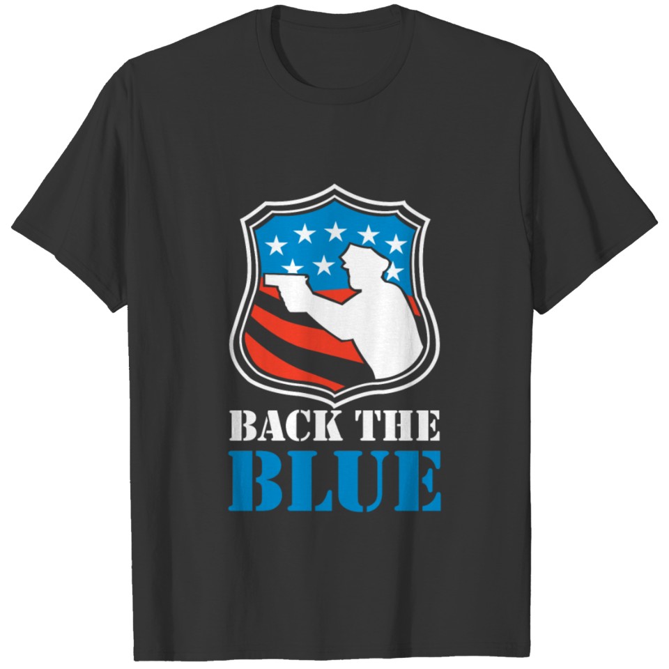 Back the Blue - Brave Police Officer T-shirt