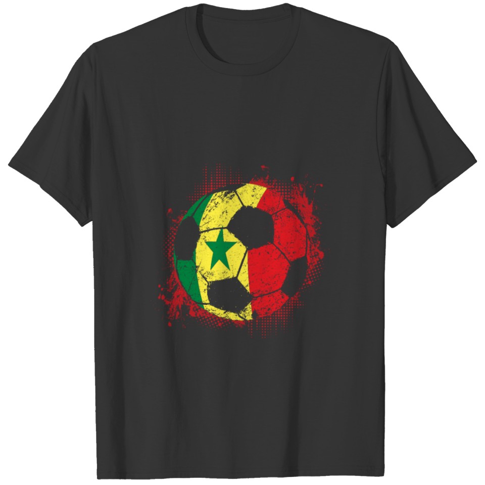 (Gift) Senegal distress soccer 007 T-shirt