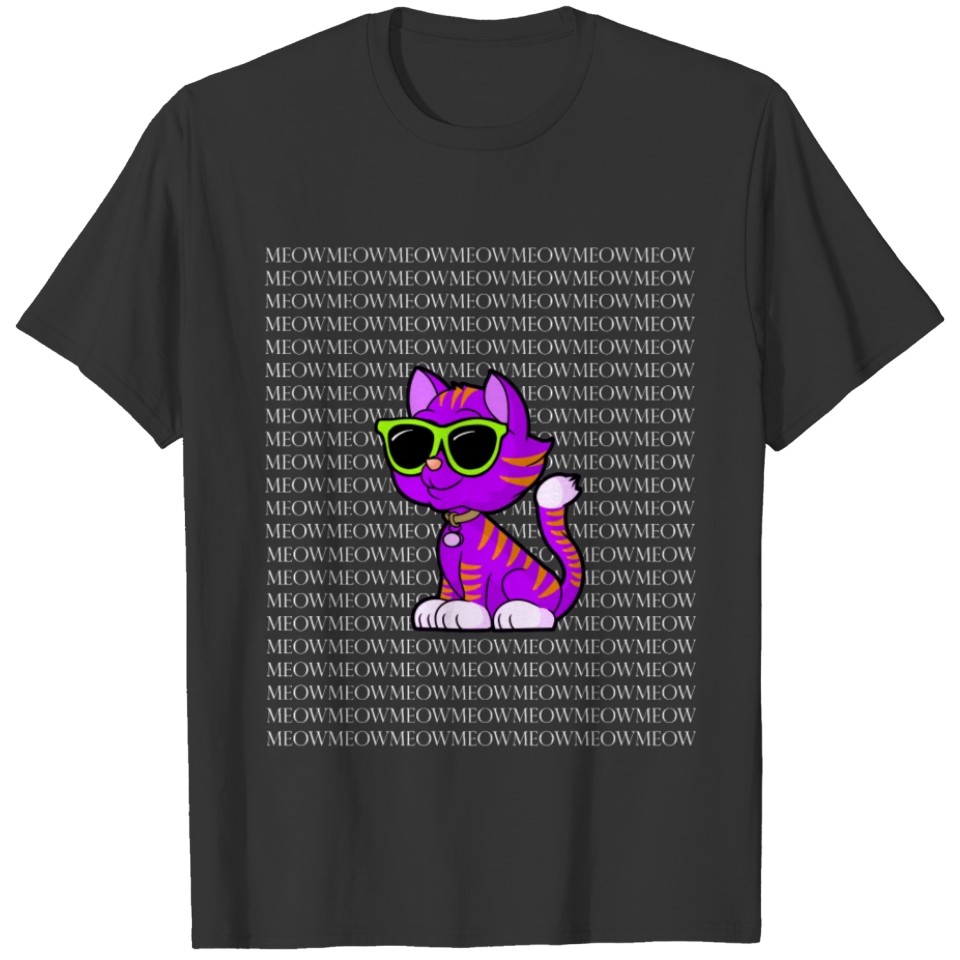 Cool Cat Wearing Sunglasses Funny T-shirt T-shirt