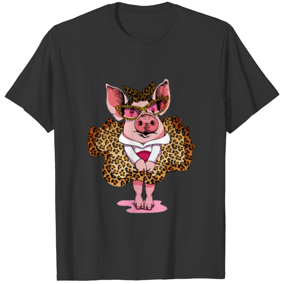 Pig pink cute T Shirts for Girl and Women