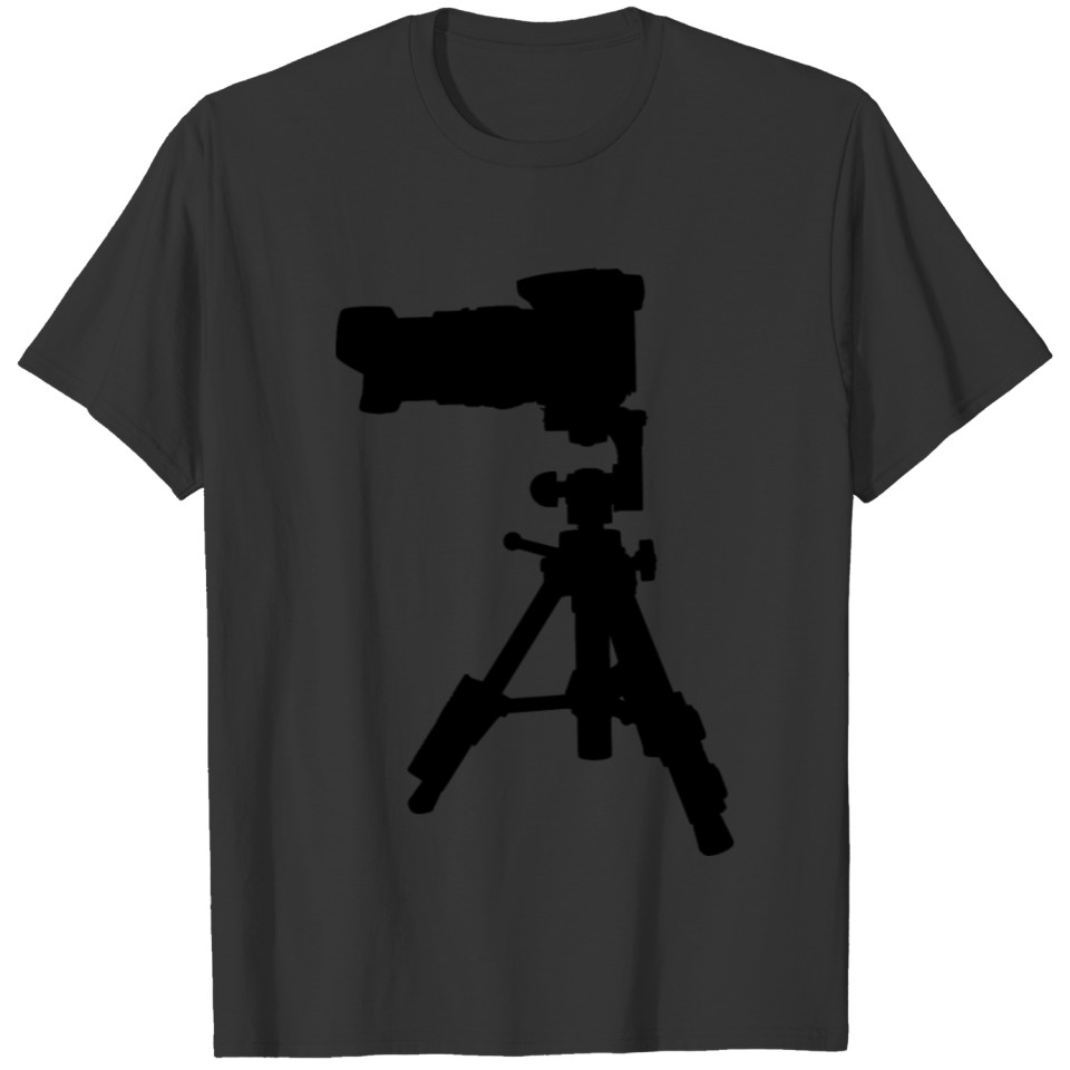 Camera On Tripod Silhouette T-shirt