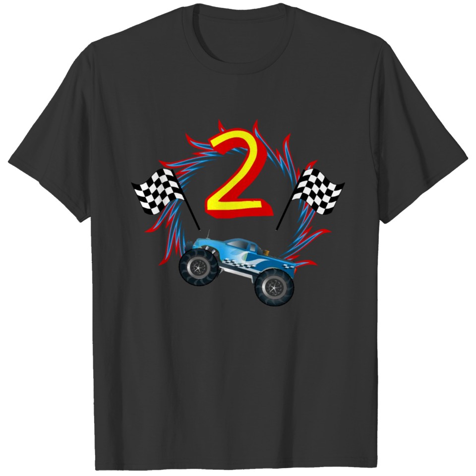 Monster truck second birthday as a gift idea T-shirt