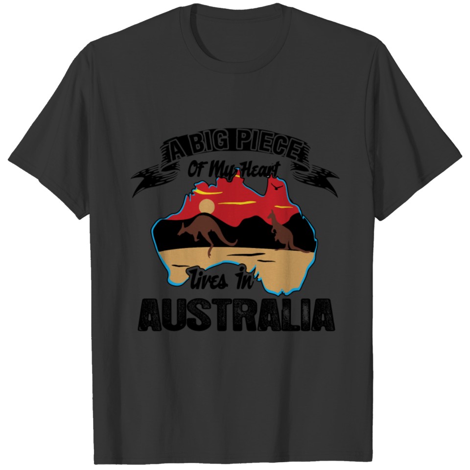 My Heart Lives In Australia Shirt T-shirt