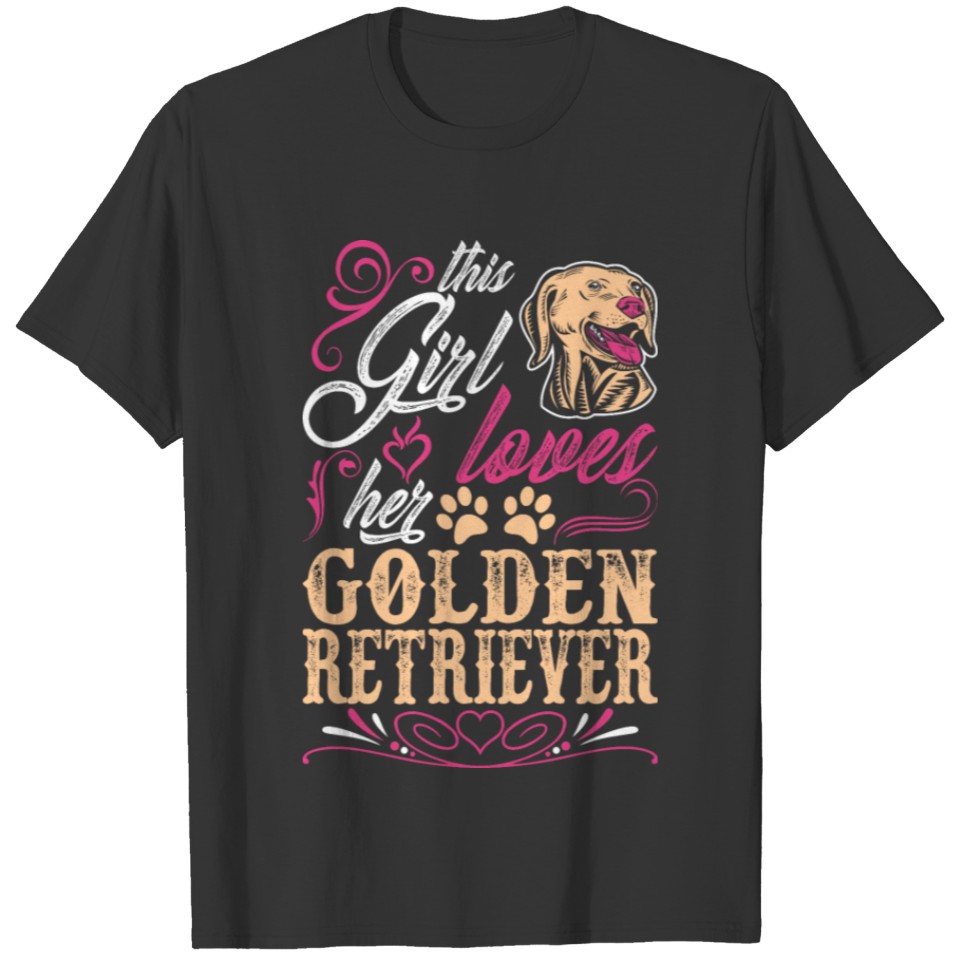 This Girl Loves Her Golden Retriever Dog T-shirt