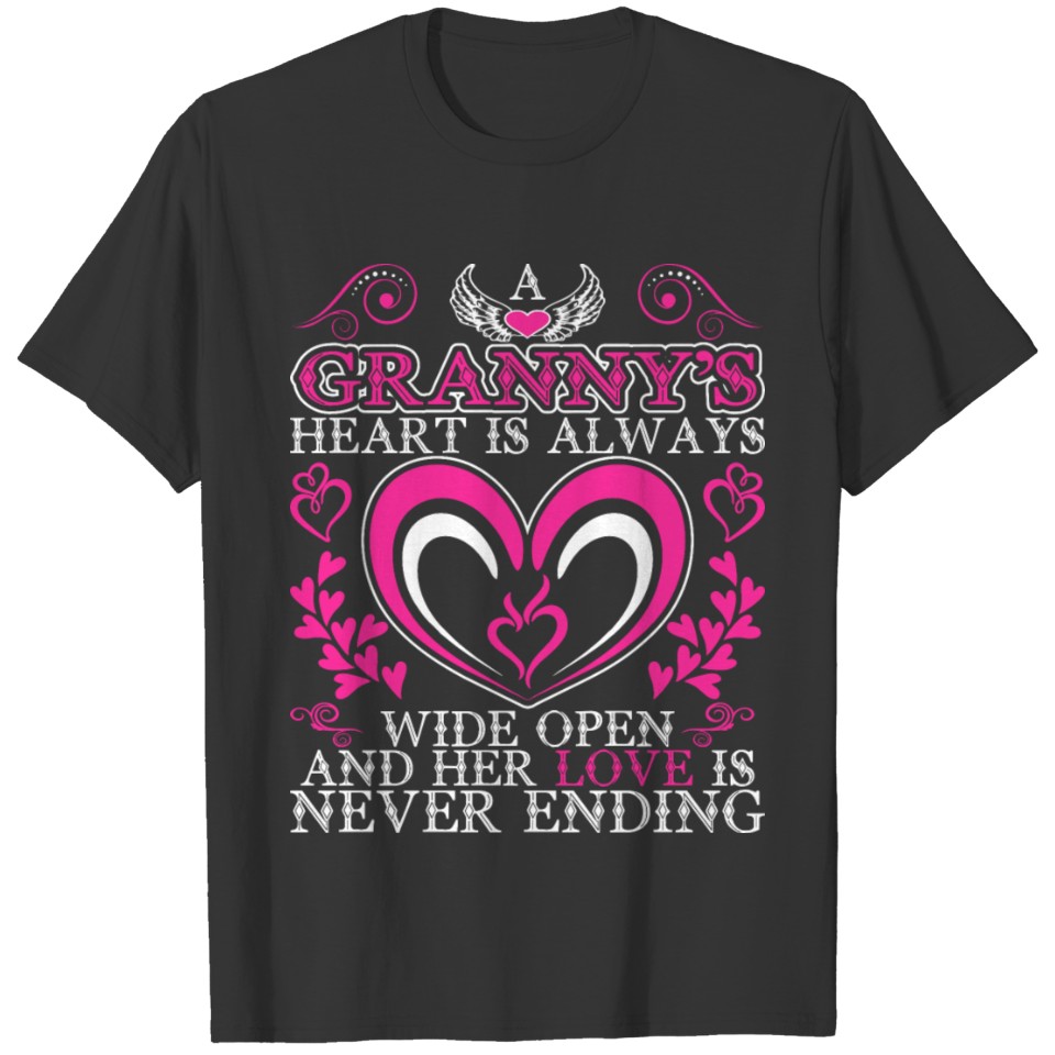 A Grannys Heart Is Always Wide Open T-shirt