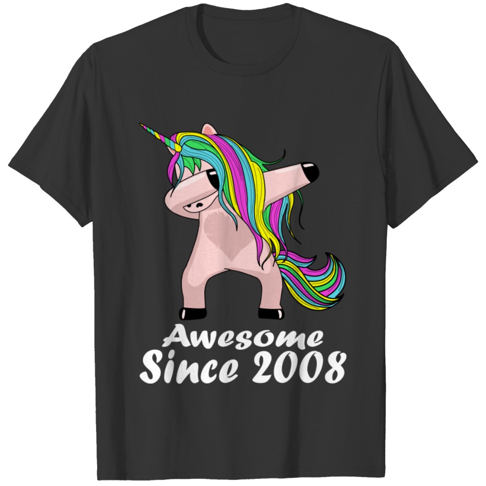 Kid 10 Yrs Old 10th Birthday Unicorn Dabbing T Shirts