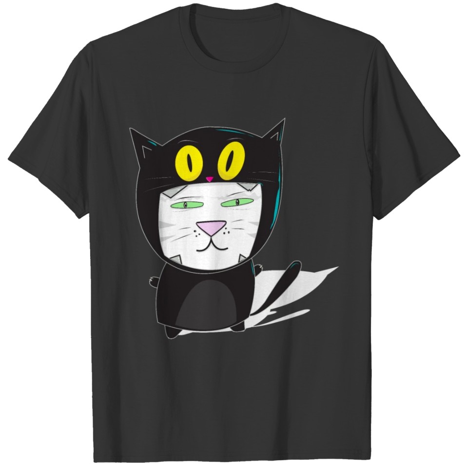 white-CAT-WEARING-CAT-ONE T-shirt