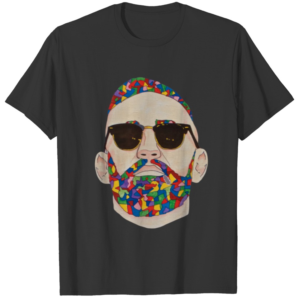 Abstract Face Vector T Shirts