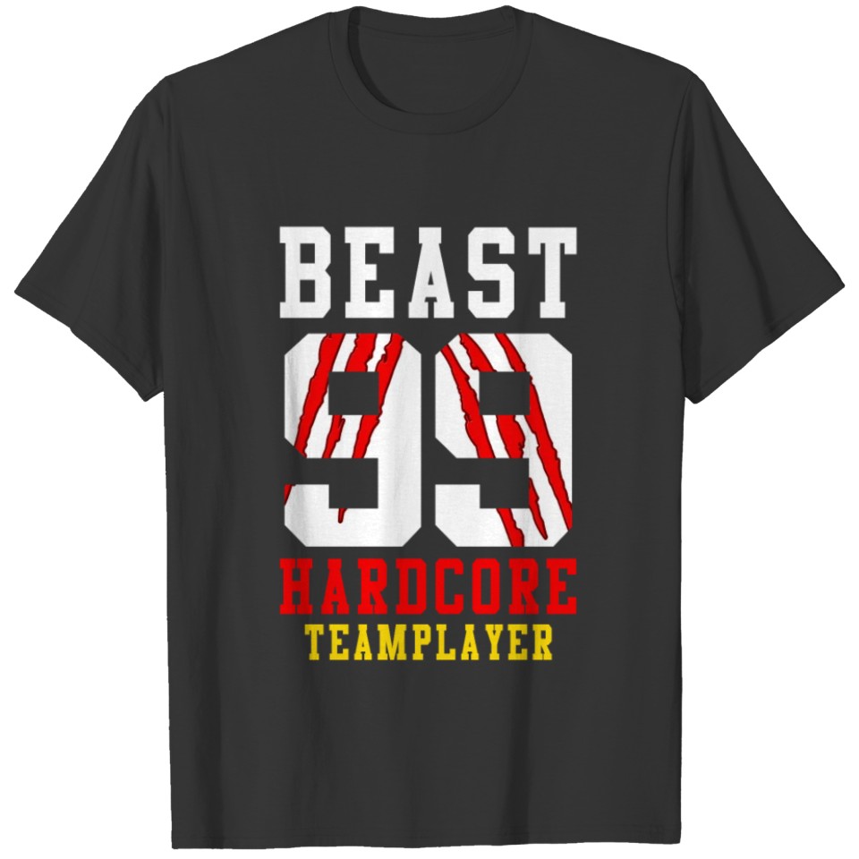 Beast 99 Team Player Couple Design T-shirt