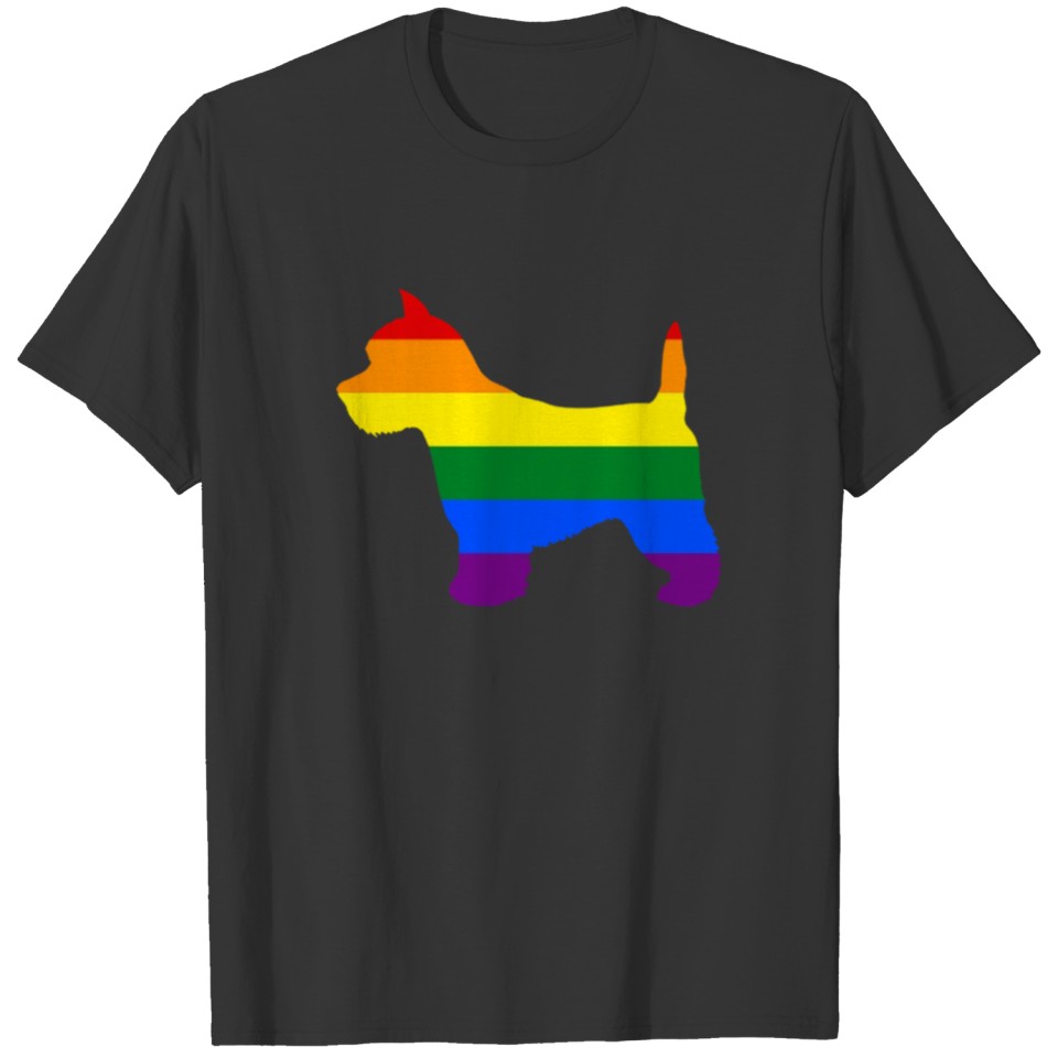 Doggie Mom West Highland White Terrier Rainbow LGBT Flag T-shirt