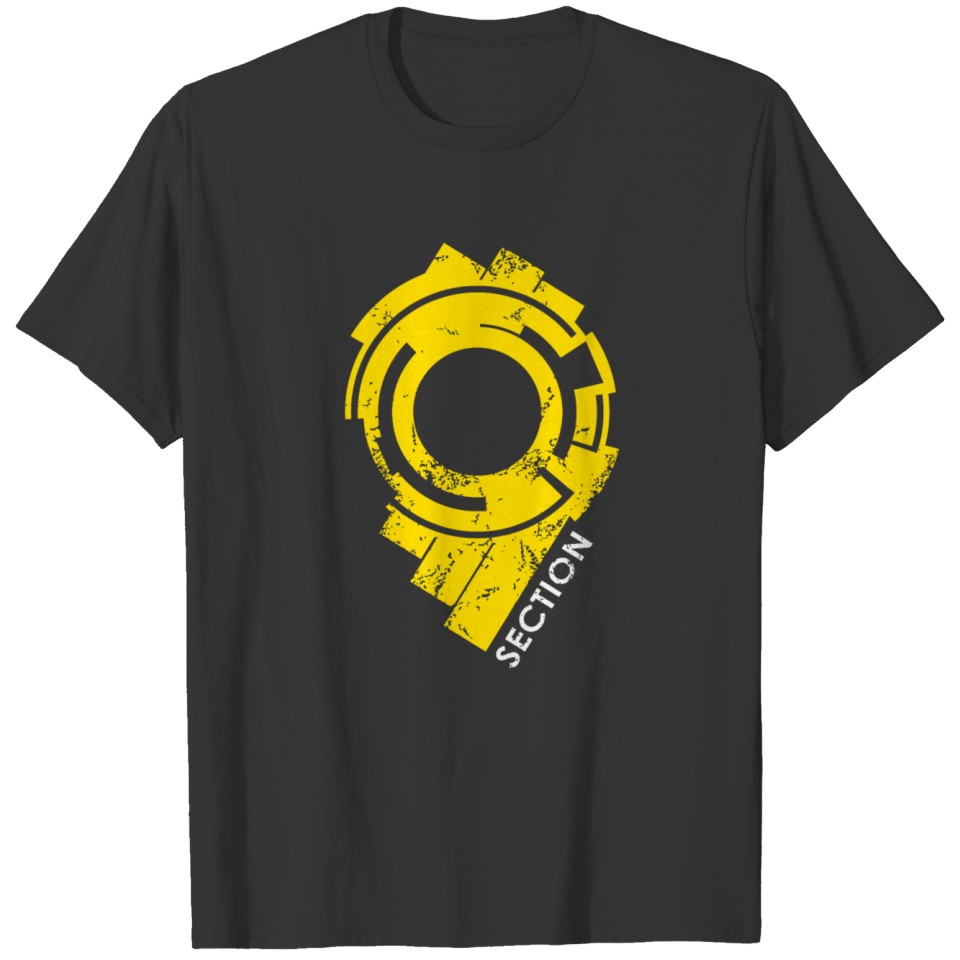Section 9 Logo Drawing Attractive Painting Yellow T Shirts
