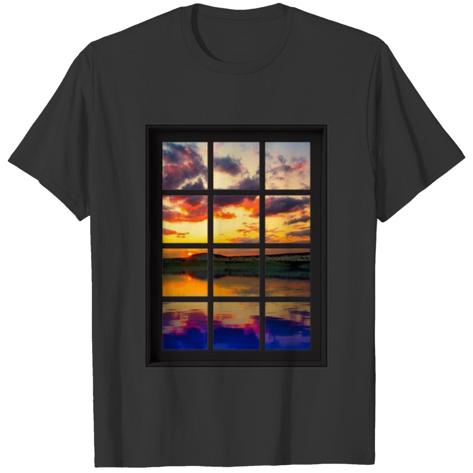 Ocean Breeze Mind At Ease Ocean Beach Window Print 41 T-shirt