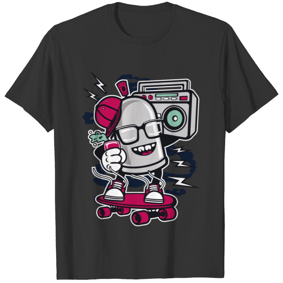 Comic funny Street Bomber skater cool T-shirt