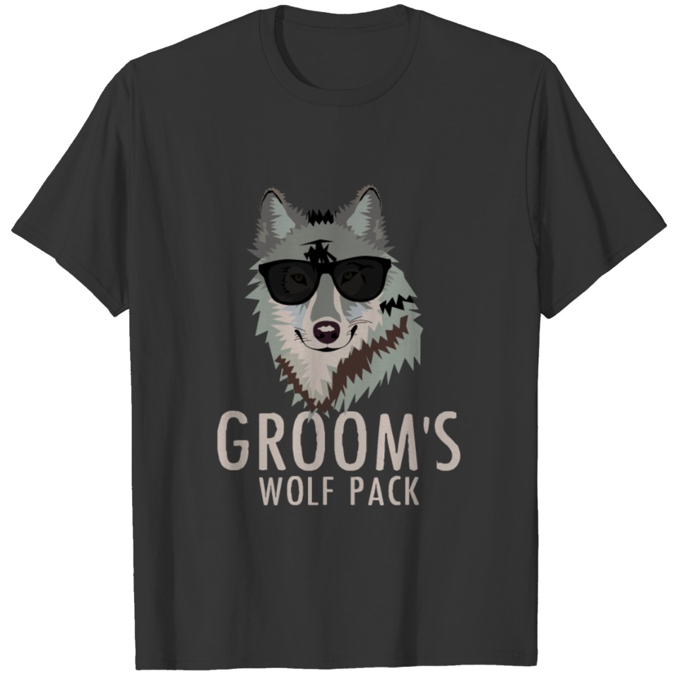 Wolfpack / Groom - Bachelor Party Funny Wolf Pack T-shirt