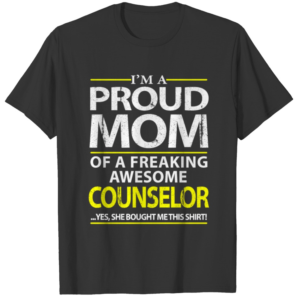 Counselor - Proud mom of an awesome counselor T-shirt
