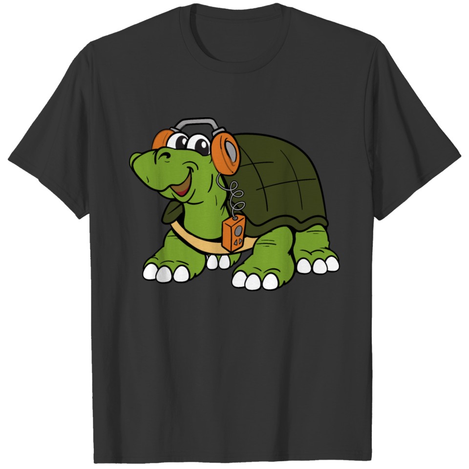 Headphone Music Turtle Tortoise Reptiles Amphibian T-shirt