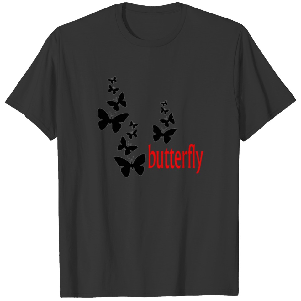 butterfly funny logo T-shirt
