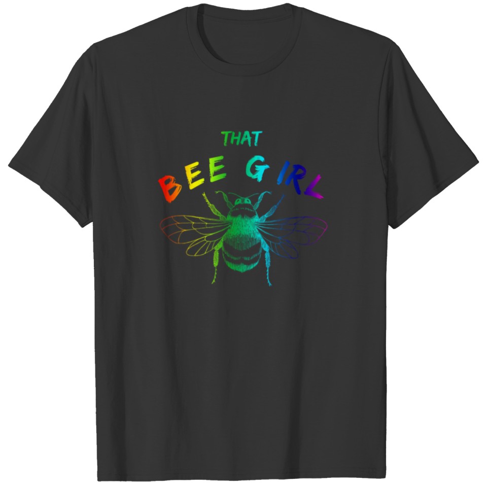 Beekeeper T Shirts Honey Bee T Shirts For Women Gold Rainbow