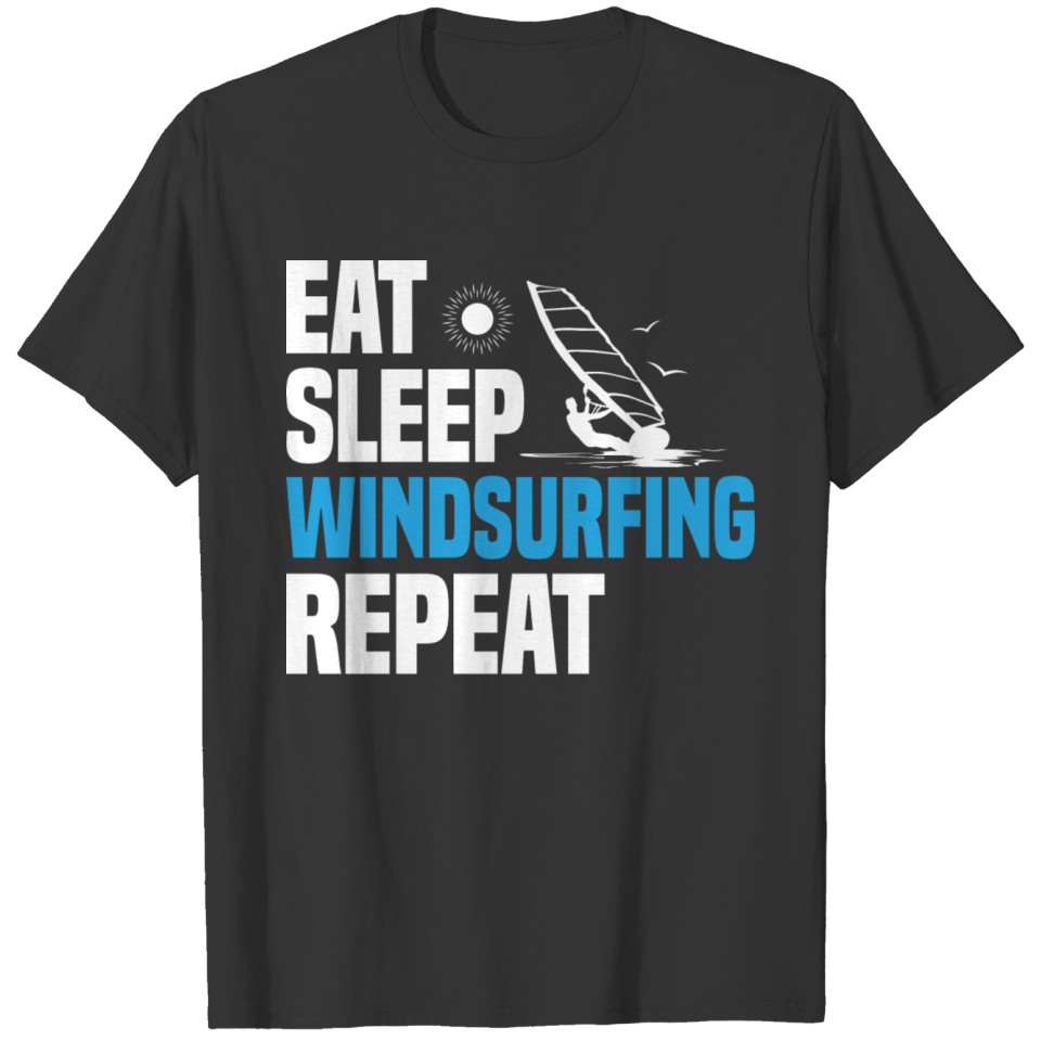 Funny Windsurfing Repeat Windsurfer Quote Gift T-shirt