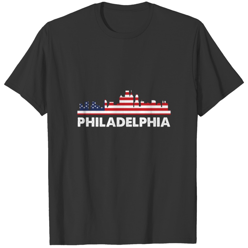 Philadelphia American Flag Shirt, 4th of July T-shirt