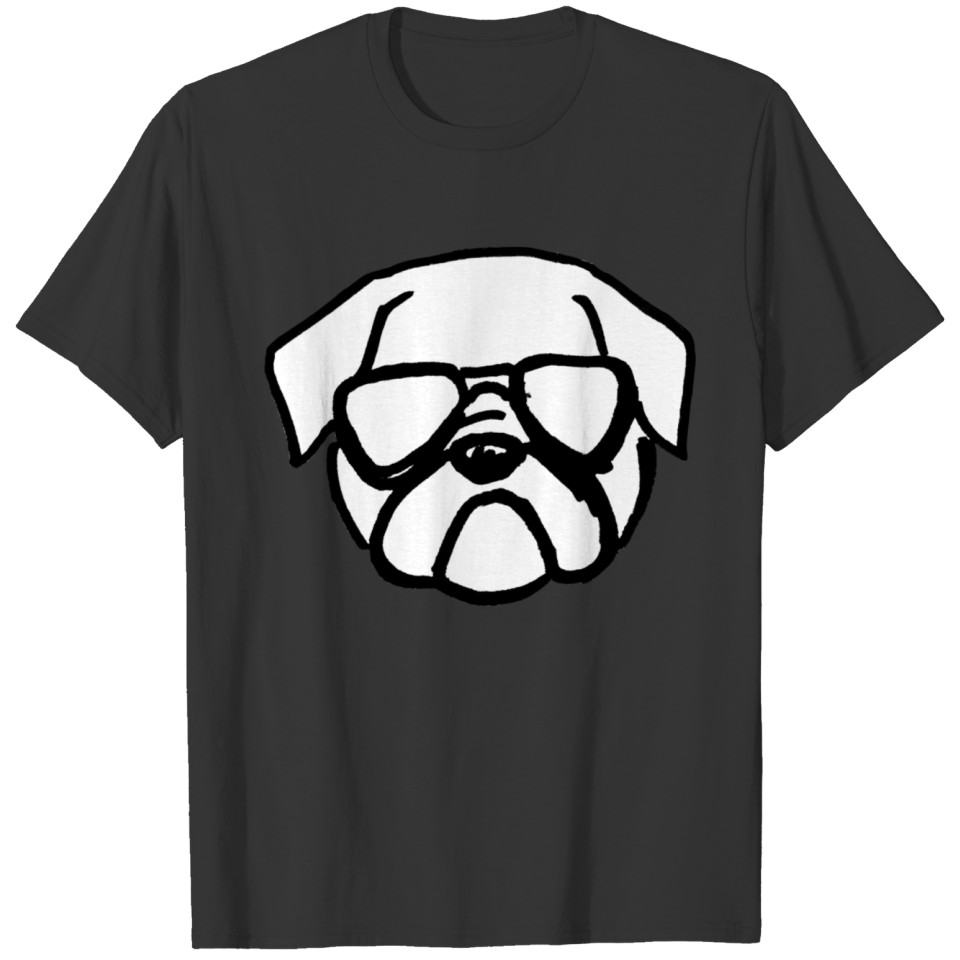 Secret Agent Pug Face T-shirt