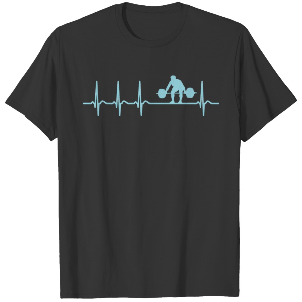 Heartbeat Powerlifting Powerliter Funny Quote Gift T-shirt