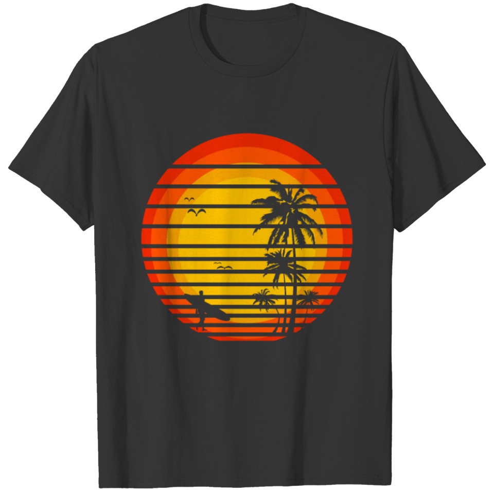 Sun Summer Surfing Surfer Surfboard Gift T-shirt