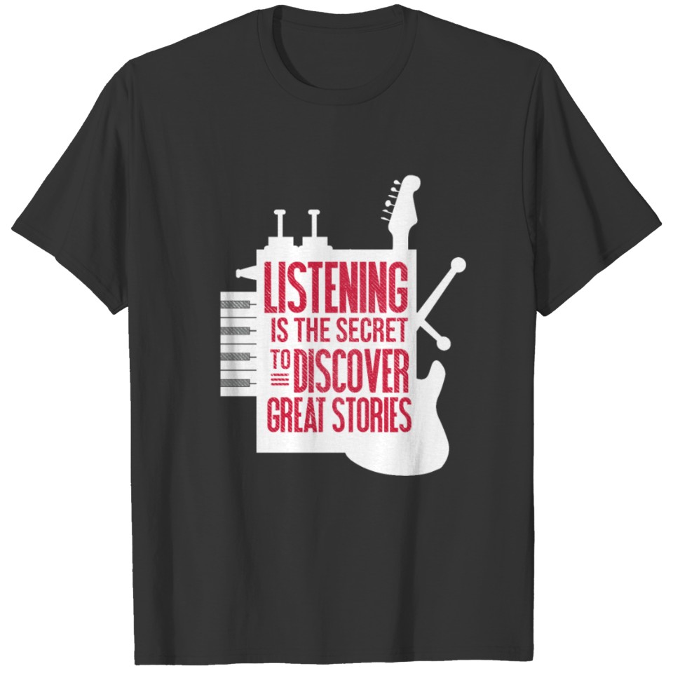 listening musical instruments gift idea T-shirt