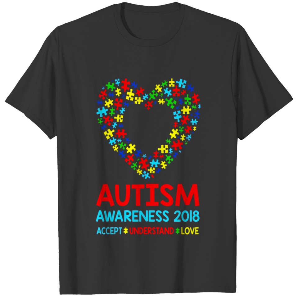 Autism Awareness 2018 Love Autism for Kids Teacher T-shirt