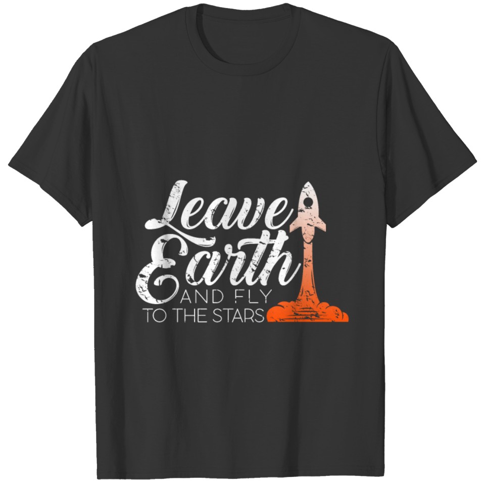 Rocket Space Zoom Science Moon T-shirt