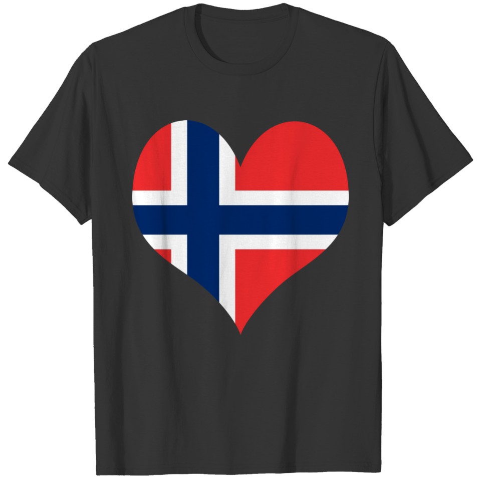 Heart Norway Love country europe gift idea T-shirt